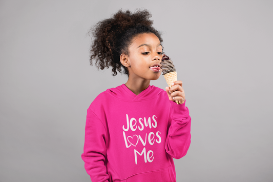 Pink 'Jesus Loves Me' Hoodie