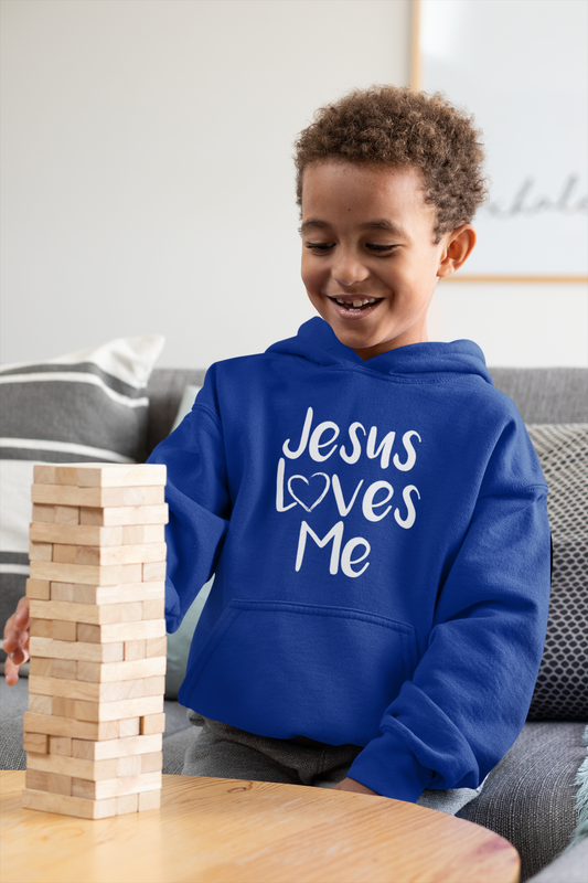 Blue 'Jesus Loves Me' Hoodie
