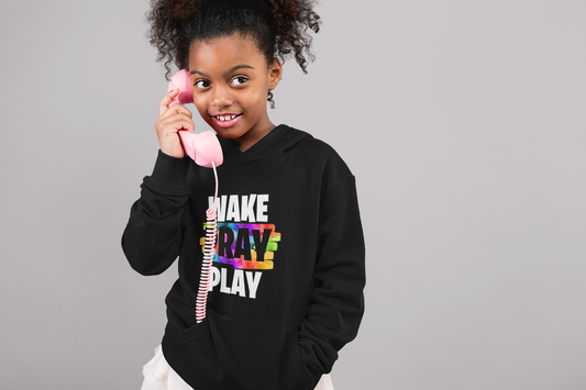 'Wake, Pray, Play' Youth Hoodie