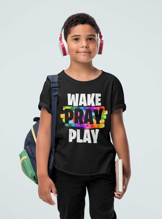 'Wake, Pray, Play' Youth Tee